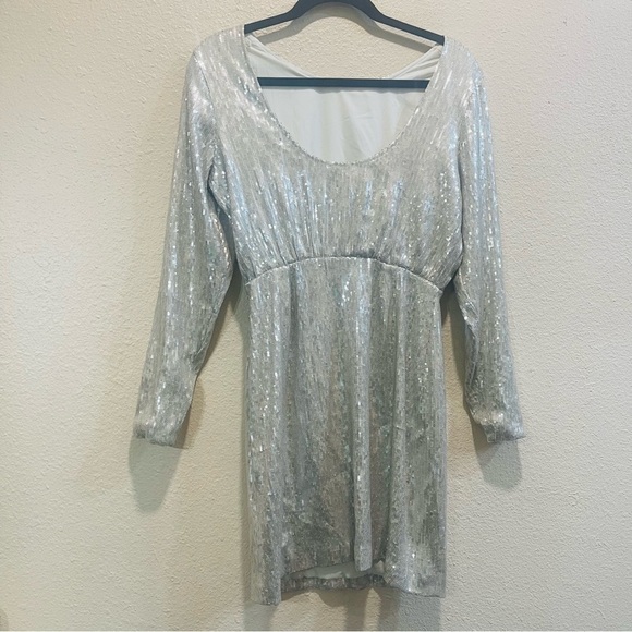 S'edge Sylvia Dress Silver Sequin Dress XS NWT - Picture 9 of 13